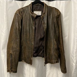 Vintage brown leather jacket